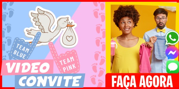 Faça um Video Convite Chá Revelação bebê