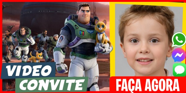 Faça um Video Convite Festa Esportiva Lightyear