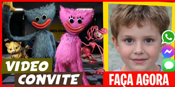 Faça um Video Convite Festa Tema Huggy Wuggy