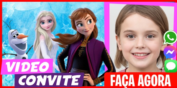 Faça um Video Convite Frozen uma Aventura Congelante
