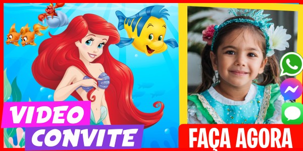 Faça um Video Convite Festa na Piscina Pequena Sereia