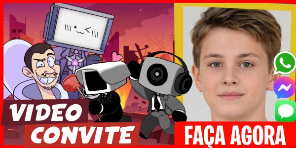 Faça um Video Convite Festa à Fantasia de Skibidi Toilet