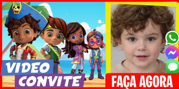 Faça um Video Convite Saudações de Aniversário Santiago dos Mares