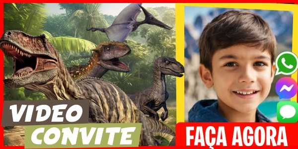 Faça um Video Convite Festa à fantasia do Jurassic World