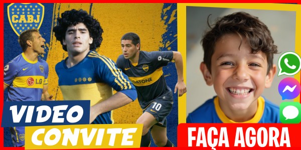 Faça um Video Convite Cartão Cavani do Boca Juniors