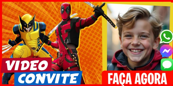 Faça um Video Convite Aniversário do Deadpool