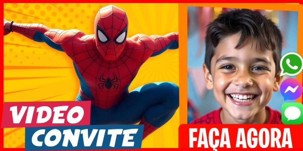 Faça um Video Convite Aniversário Spider-Man
