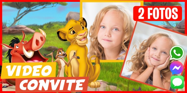 Faça um Video Convite Festa à fantasia do Rei Leão
