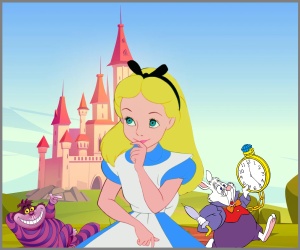 Free personalized birthday invitation Alice in Wonderland