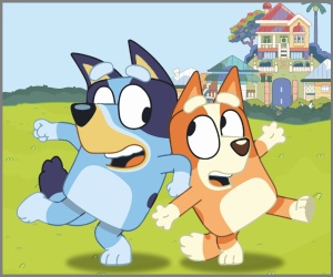 Invito di compleanno personalizzato gratuito Bluey e Bingo