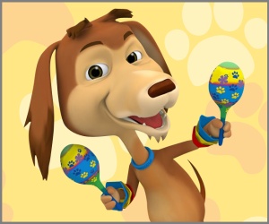 Free personalized birthday invitation Dog Chocolo