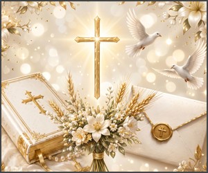 Free personalized birthday invitation First Communion