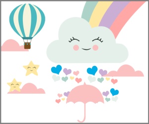 Invitación de cumpleaños personalizada gratis Lluvia de Corazones
