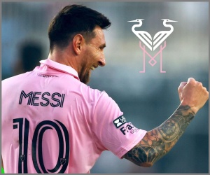 Invito di compleanno personalizzato gratuito Messi Inter Miami
