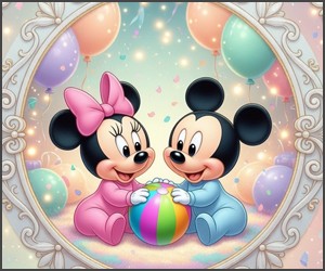 Invitación de cumpleaños personalizada gratis mickey_minnie_baby