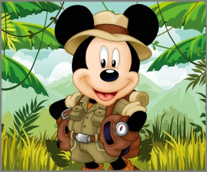Invito di compleanno personalizzato gratuito Mickey Safari