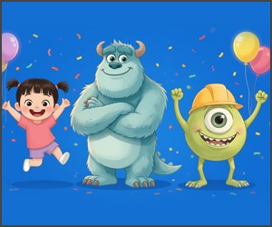 Free personalized birthday invitation Monsters Inc