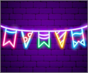Free personalized birthday invitation neon_glow
