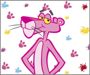 Free personalized birthday invitation Pink Panther