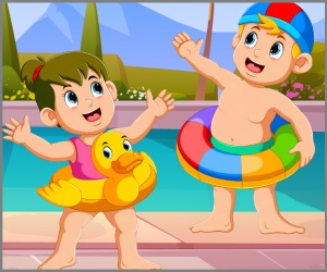 Invito di compleanno personalizzato gratuito Festa in Piscina