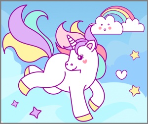 Free personalized birthday invitation Unicorn