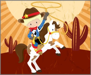 Free personalized birthday invitation Cowboy and Cowgirl Party