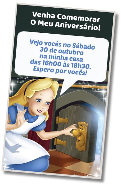 Faça um Convite Virtual Festa Surpresa do País das Maravilhas