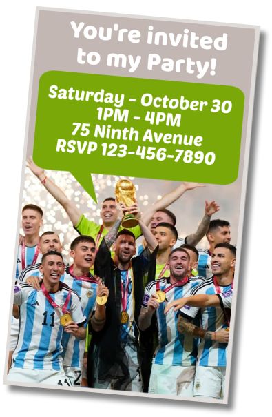 Free personalized birthday invitation Champions Birthday