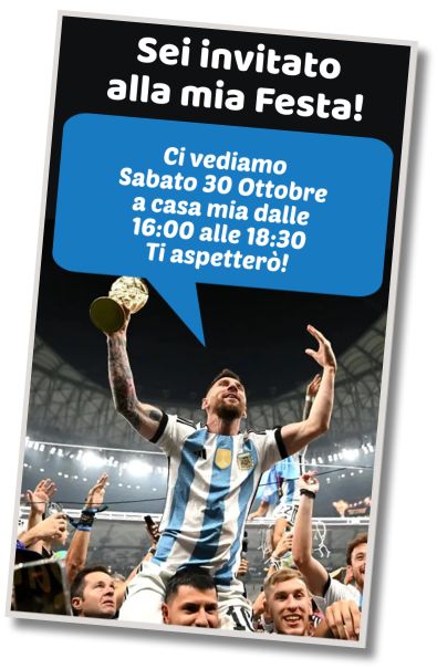 Invito di compleanno personalizzato gratuito Compleanno Campione Argentino