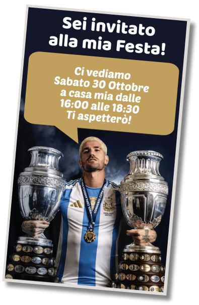 Invito di compleanno personalizzato gratis Compleanno della Nazionale Argentina