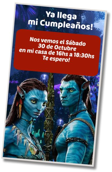 Invitación de cumpleaños personalizada gratis Cumpleaños Avatar