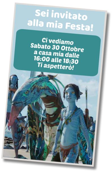 Invito di compleanno personalizzato gratuito Festa a Tema AVATAR