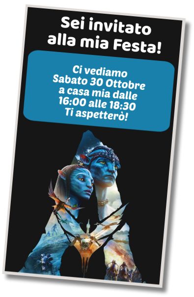 Invito Compleanno Compleanno tema Avatar