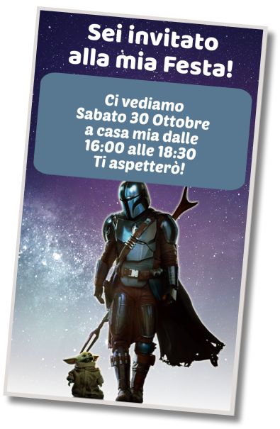 Invito Compleanno Festa a Tema Baby Yoda