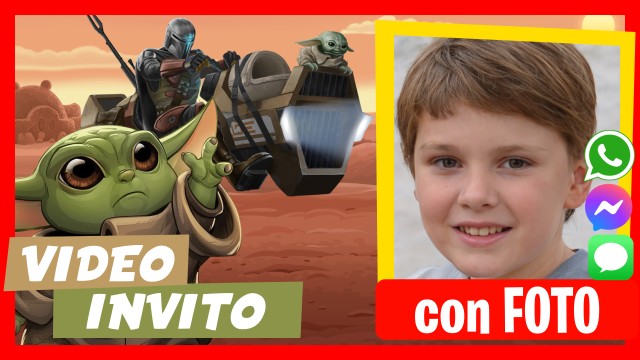 Crea Video Invito Baby Yoda Mandalorian