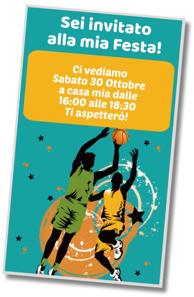 Invito di compleanno personalizzato gratis Compleanno a Tema Basketball