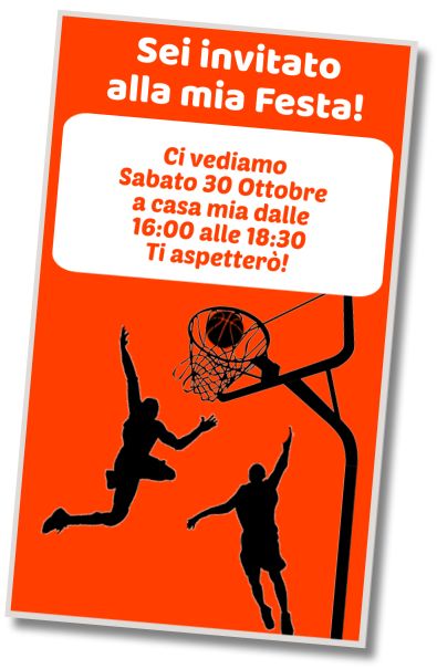 Invito di compleanno personalizzato gratis Festa in Costume da Basketball