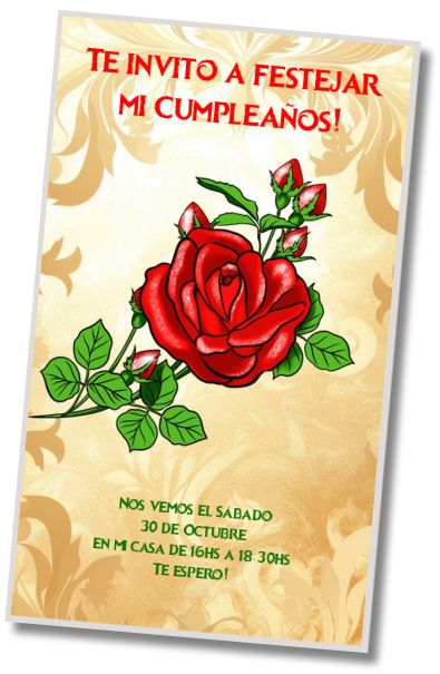 Invitación de cumpleaños personalizada gratis Invitación Cumpleaños Bella y Bestia