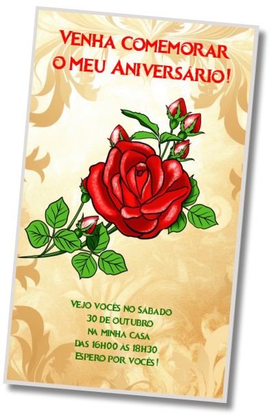 Convite de aniversário personalizado grátis Convite de aniversário da Bela e a Fera