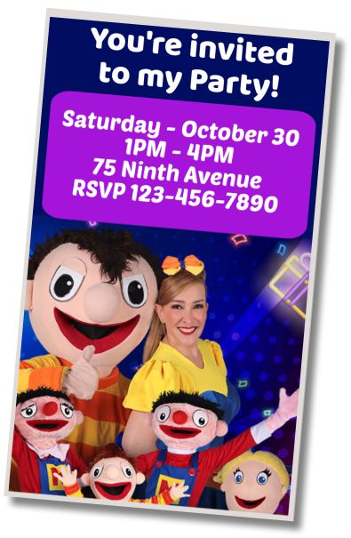 Free personalized birthday invitation Pajama Party Bely and Beto