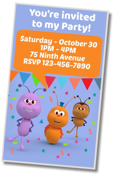 Free personalized birthday invitation Bichikids Costume Party