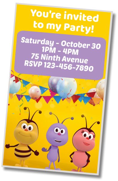 Free personalized birthday invitation Bichikids Ice Cream Party