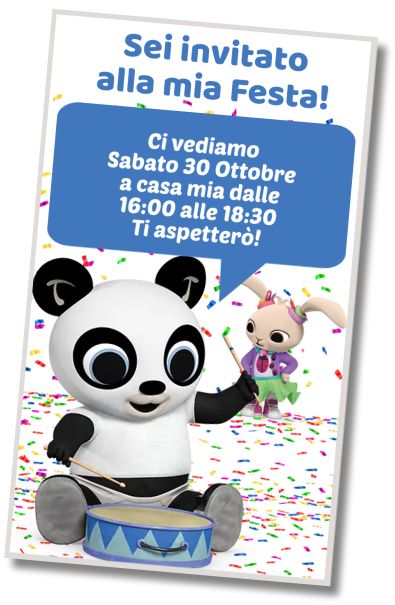 Invito Compleanno Compleanno a Tema Bing