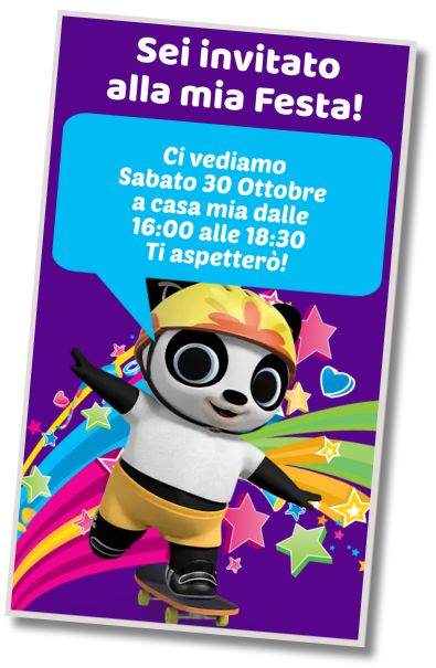 Invito Compleanno Pigiama Party di Bing