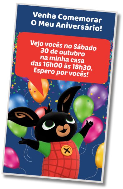 Faça um Convite Virtual Festa de Aniversário do Bing