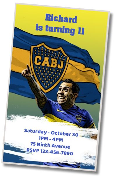 Free personalized birthday invitation Tevez Digital Invitation