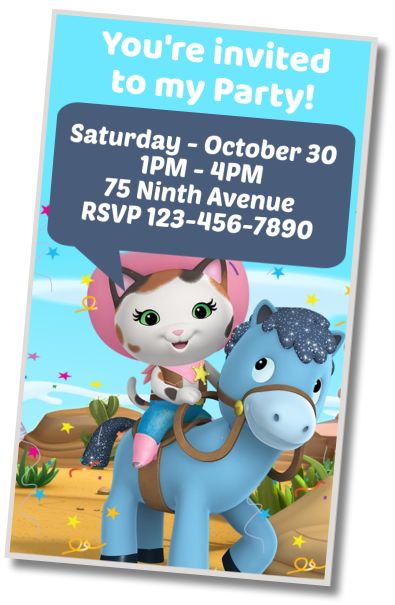 Make Virtual Invitation Sheriff Callie Ice Cream Party