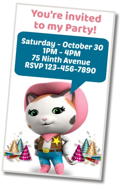 Make Virtual Invitation Birthday Greeting Sheriff Caliie