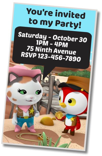 Make Virtual Invitation Sheriff Caliie Costume Party