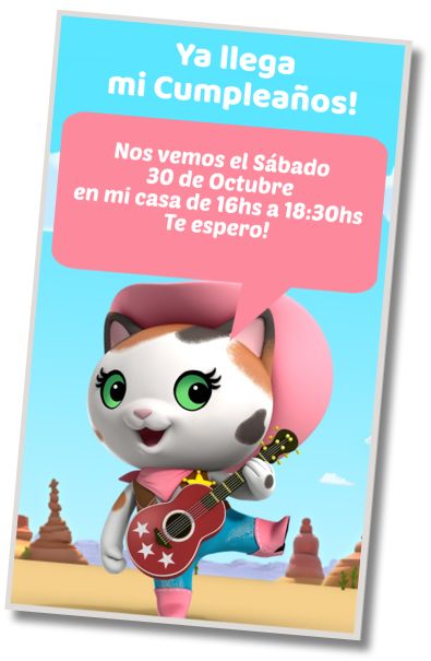 Invitación de cumpleaños personalizada gratis Fiesta de Disfraces Sheriff Callie